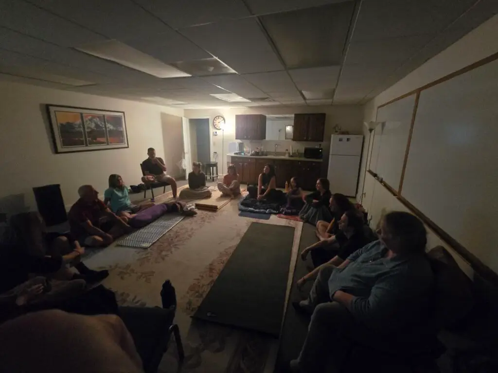 Breathwork Jeffrey Thogmartin and Jacob Denson Breathwork Session beginning to share at Center for Spiritual Living in Asheville North Carolina