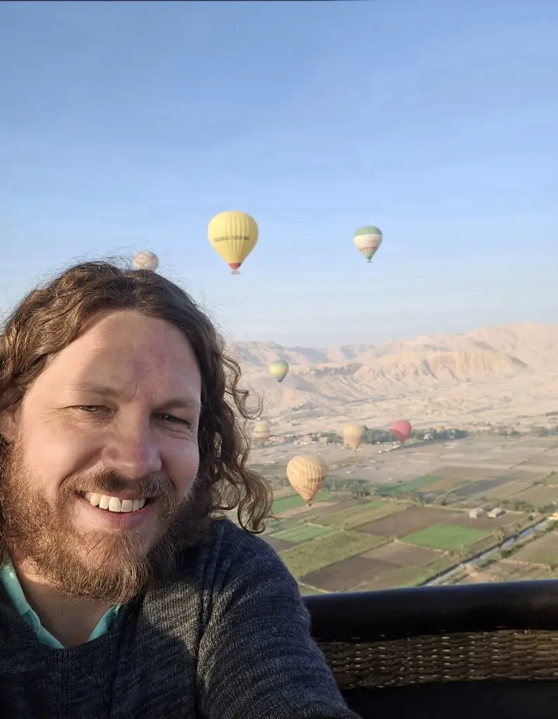 1:1 Coaching Jeffrey Thogmartin hot air balloon ride over Luxor Egypt 2025