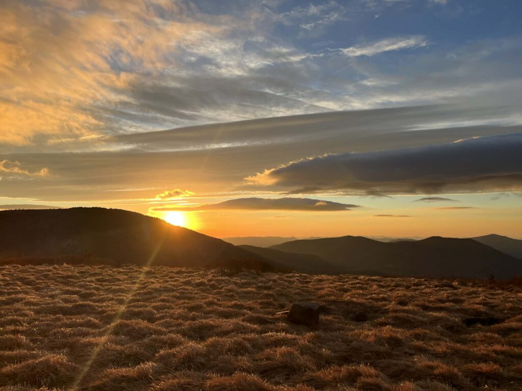 sunset from carvers gap Roan Mountain Tennessee